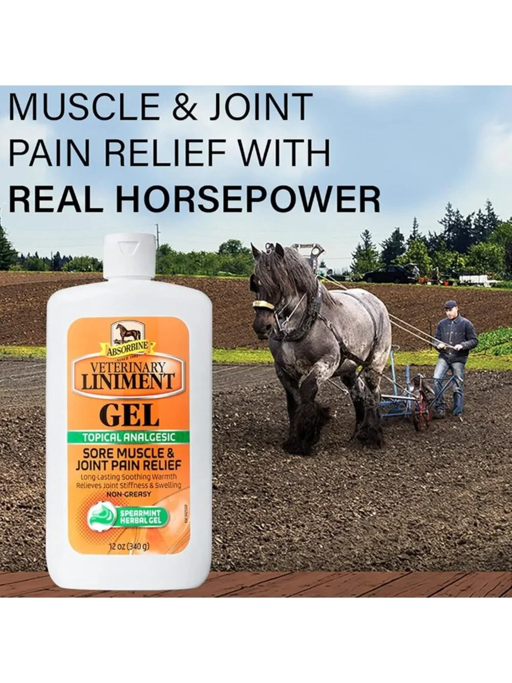 Sore Muscle & Arthritis Pain Relief Gel | Warming Topical Analgesic, 12 oz